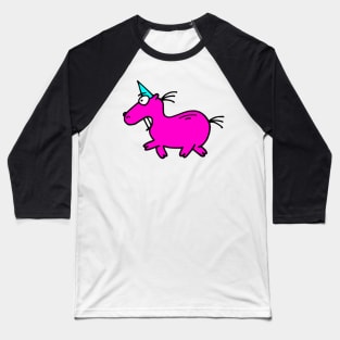 pink running unicorn Baseball T-Shirt